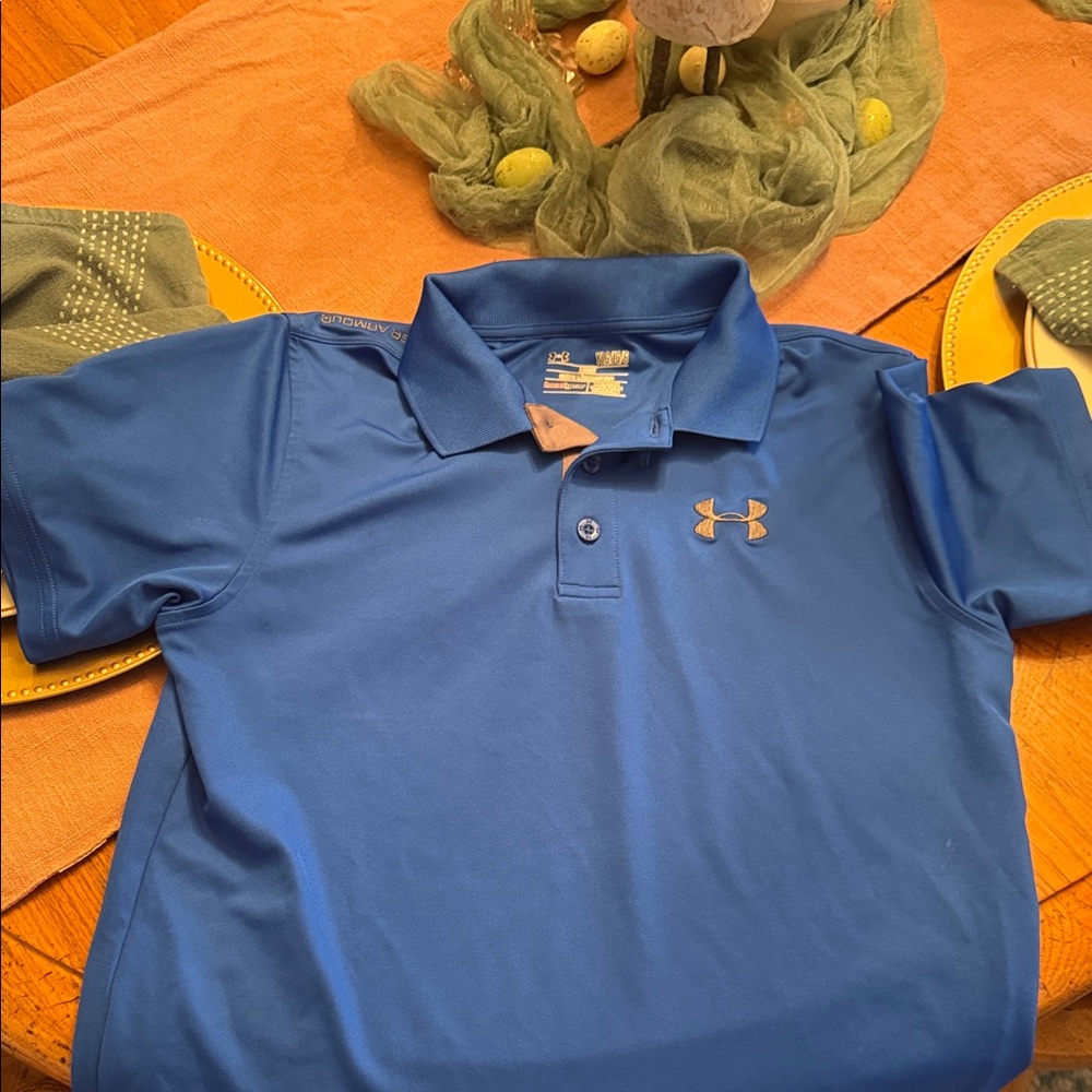 Boys Under Armour Royal Blue Polo Shirt
